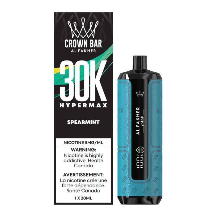 AL FAKHER Crown Bar Hyper Max 30K Disposable Vape – Spearmint