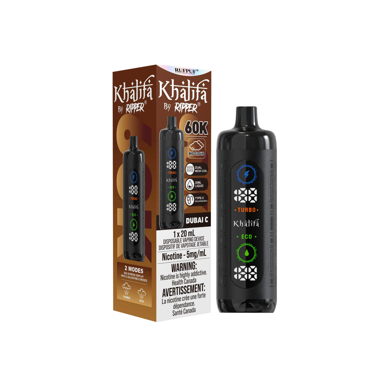 Dubai C - Khalifa Bar by Ripper Hookah Vape 60k