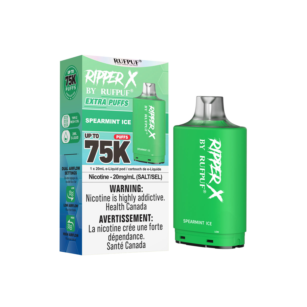 Spearmint Ice - Ripper X Pod 75k Turbo