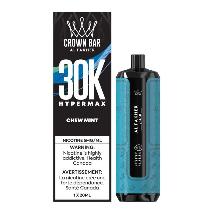 AL FAKHER Crown Bar Hyper Max 30K Disposable Vape – Chew Mint