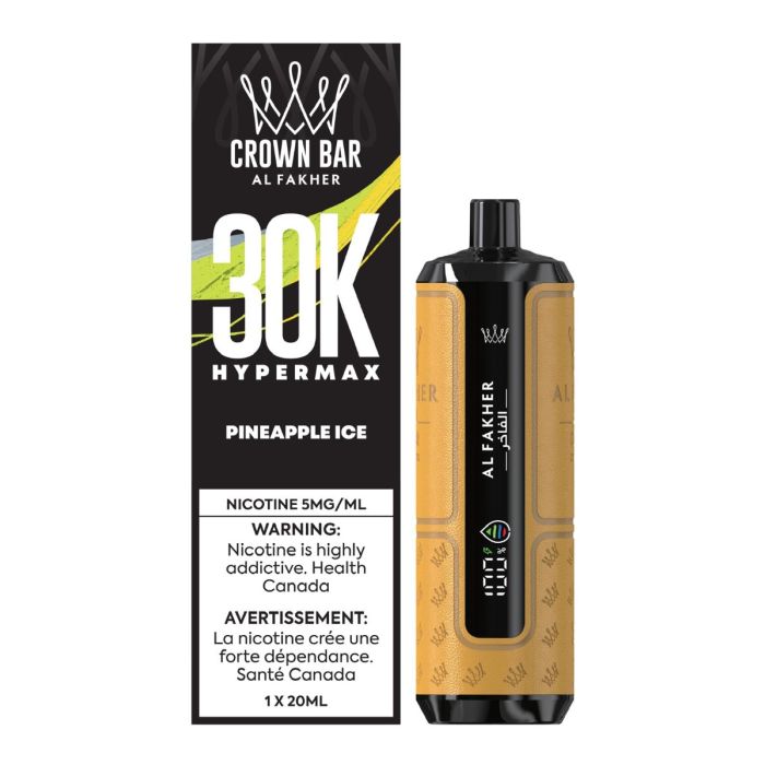 AL FAKHER Crown Bar Hyper Max 30K Disposable Vape – Pineapple Ice