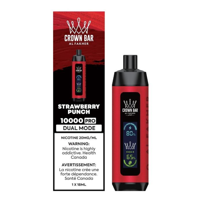Strawberry Punch - AL FAKHER Crown Bar Disposable Vape 10000